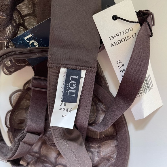 🆕 Lou Paris Smoke Grey Lace Bra - Women’s Size 38B / B38 - Picture 11 of 11